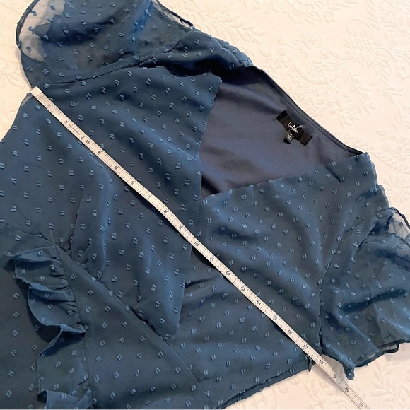 Lulu's Blue Ruffle Midi Dress - Picture 5 of 7